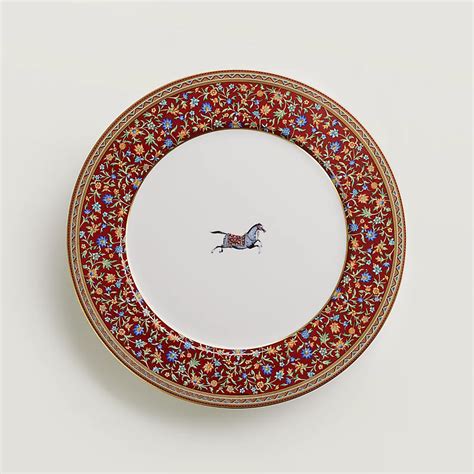 hermes porcelain cheval d'|Cheval d’Orient dinner plate .